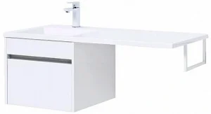 Тумба-умывальник подвесная над стиральной машиной Aquanet Токио 110 L белый 00237744+00235497