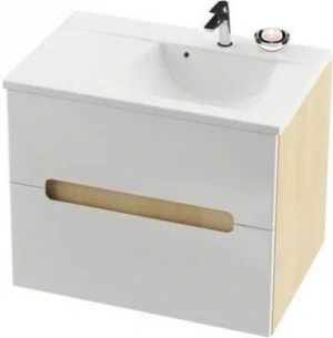 Тумба-умывальник подвесная Ravak SD Classic II 80 L белый/береза X000000915+XJDP1180000