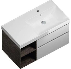 Тумба-умывальник подвесная Kerama Marazzi Cubo 90 белый/ментс CUB.90RhWHT.M+CU.wb.90rh