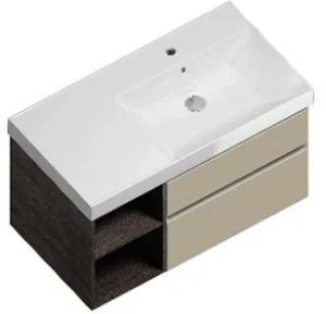 Тумба-умывальник подвесная Kerama Marazzi Cubo 90 лимо/ментс CUB.90RhLIM+CU.wb.90rh