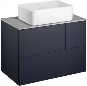 Тумба-умывальник подвесная Roca Luna 80 синий ZRU9307767+ZRU9307771+32700B000