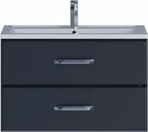 Тумба-умывальник подвесная Uperwood Foster 80 чёрный матовый 291020536