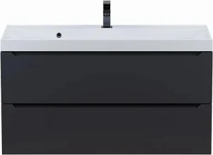 Тумба-умывальник подвесная Uperwood UPD Tanos 100 чёрный матовый 291020256