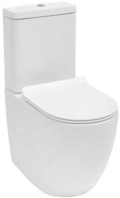 Унитаз-компакт безободковый Aquanet Cetus Rimless белый CETUS-C1+CETUS-C2