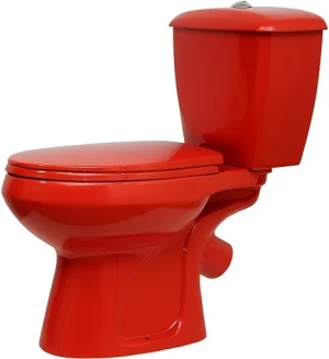 Унитаз-компакт Оскольская керамика Элисса-Антивсплеск стандарт красный 43360110202