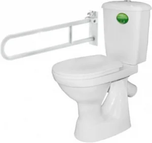 Унитаз-компакт с откидным поручнем Оскольская керамика Персона стандарт белый 42301120012