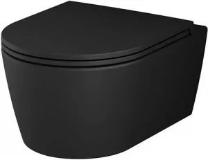 Унитаз подвесной безободковый Am.Pm Func FlashClean черный матовый C8F1700MBSC