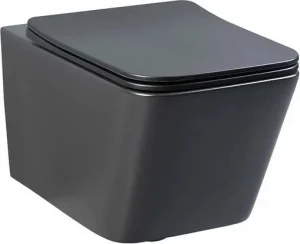 Унитаз подвесной безободковый Aquanet Tavr-W BW Rimless черный матовый TAVR-W BW