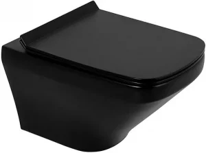 Унитаз подвесной безободковый BelBagno Sela черный матовый BB3201CHR-MB