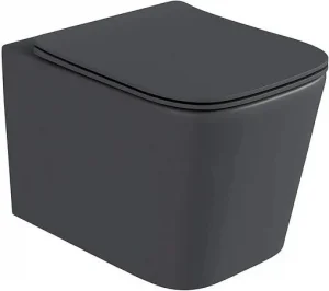 Унитаз подвесной безободковый Hansmann keramik Kvadro Dark Grey темно-серый УНИ0018