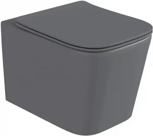 Унитаз подвесной безободковый Hansmann keramik Kvadro Grey серый матовый УНИ0017