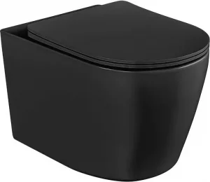 Унитаз подвесной безободковый Hansmann keramik Round Black черный матовый УНИ0022
