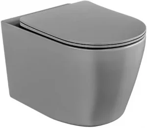 Унитаз подвесной безободковый Hansmann keramik Round Grey серый матовый УНИ0021