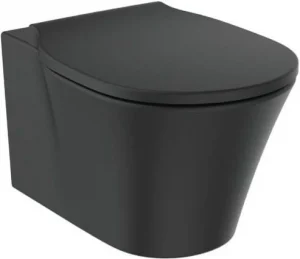 Унитаз подвесной безободковый Ideal Standard Connect Air AquaBlade Silk Black черный матовый E0054V3