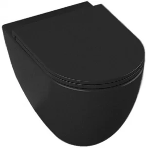 Унитаз подвесной безободковый ISVEA Infinity черный матовый 10NF02001-2N