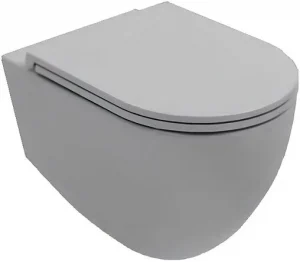 Унитаз подвесной безободковый ISVEA Infinity Vortex серый бетон 10NF02003-2V