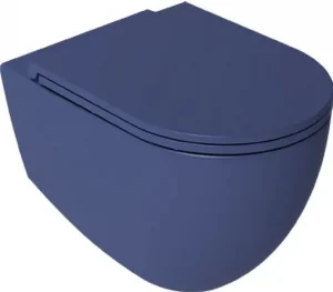Унитаз подвесной безободковый ISVEA Infinity Vortex синий матовый 10NF02003-2Z