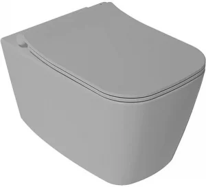 Унитаз подвесной безободковый ISVEA Vea Cubo серый бетон 10VA02001-2V