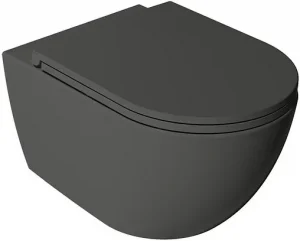Унитаз подвесной безободковый ISVEA Vea Rondo антрацит 10VA02002-2C