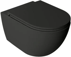 Унитаз подвесной безободковый ISVEA Vea Rondo черный матовый 10VA02002-2N