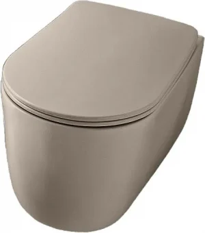 Унитаз подвесной безободковый Kerasan Nolita Tornado Nocciola matt 531581