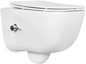 Унитаз подвесной безободковый с функцией биде и встроенным смесителем Aquatek Дива белый AQ2012B-00