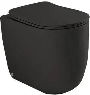 Унитаз приставной безободковый Kerasan Nolita черный матовый 531831