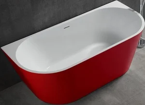 Ванна акриловая Abber 170x80 белый/панель Red AB9216-1.7R