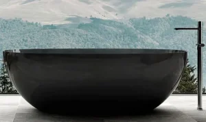 Ванна отдельностоящая прозрачная Abber Kristall 165x78 AT9701Onyx