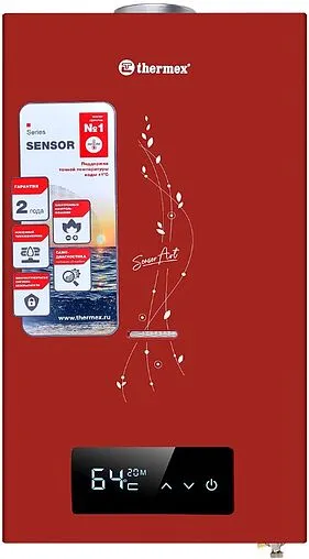 Водонагреватель проточный газовый Thermex Sensor S 20 MD (Art Red) 351112