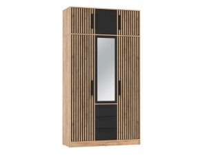 83.08 шкаф + 83.11 тумба Вегас Дуб золотой / Черный