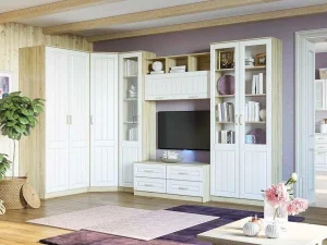 Гостиная Оливия 3 Дуб Сонома/белое дерево