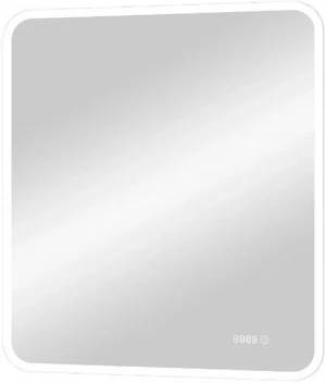 Зеркало с подсветкой Continent Glamour Led 68.5 с часами белый ЗЛП172