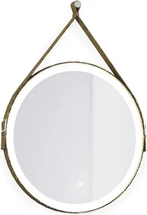 Зеркало на ремне с подсветкой Jorno Wood 50 коричневый Wood.02.50/ТК